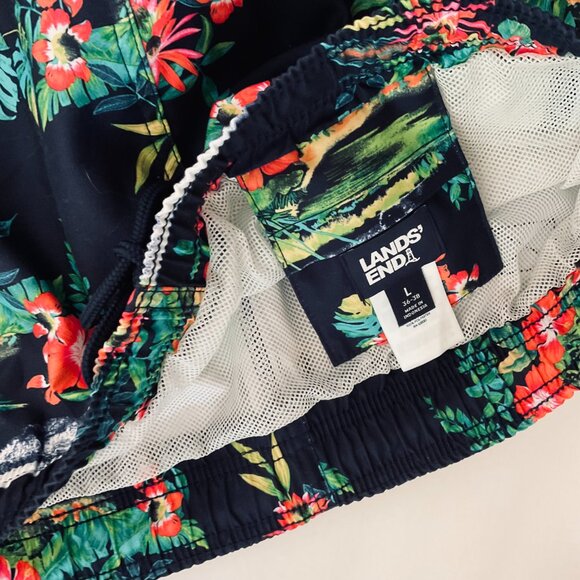 LANDS' END Men's "Volley" Swim Trunks NWT Size L - Picture 5 of 7